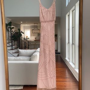 Adrianna Papell Pink Beaded Wedding Dress
